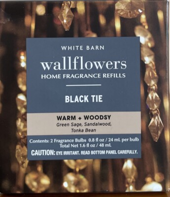  BLACK TIE  Wallflower Fragrance  Refills X 2.  Bath & Body Works. SHIPS FREE!!