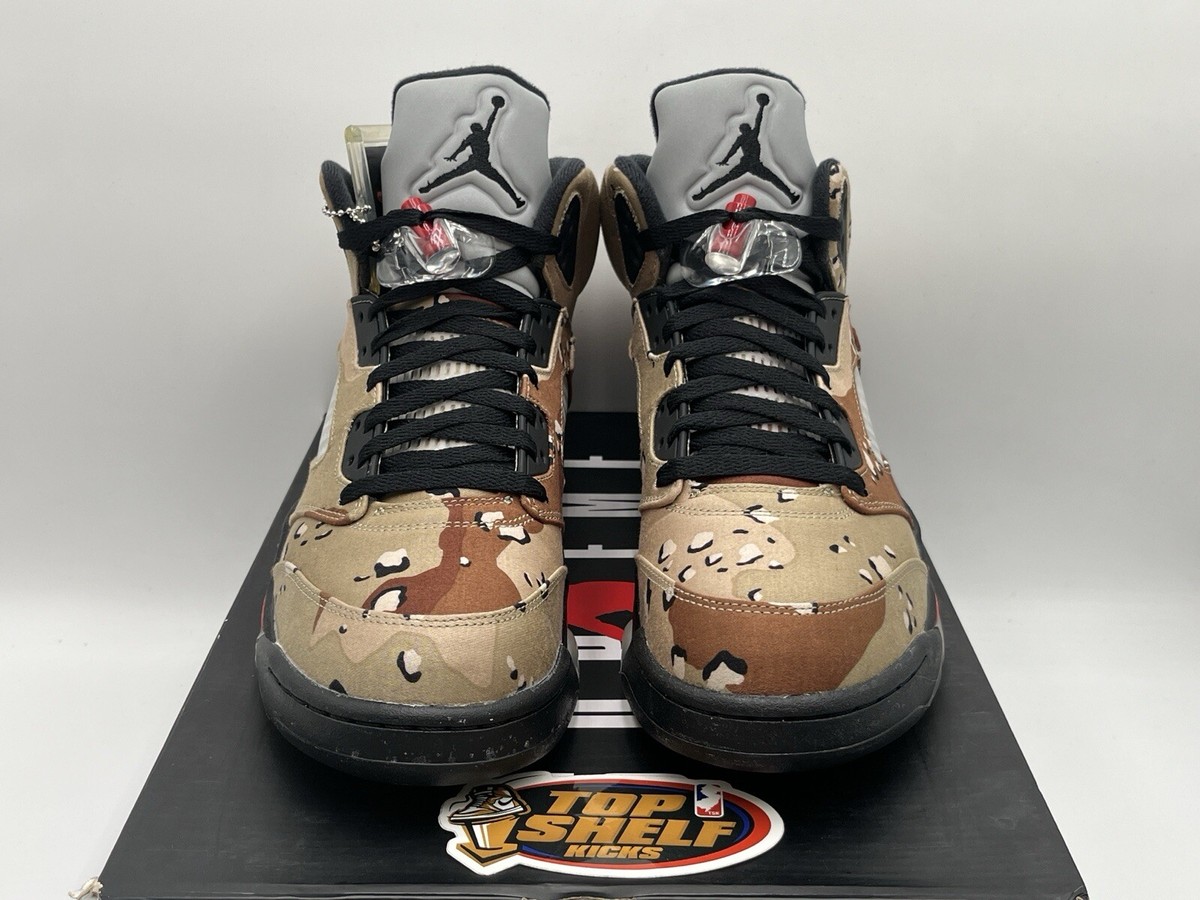 New DS Air Jordan 5 Supreme Desert Camo 2015 Size 10.5 Rare