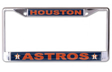 houston astros chrome license plate frame made in usa