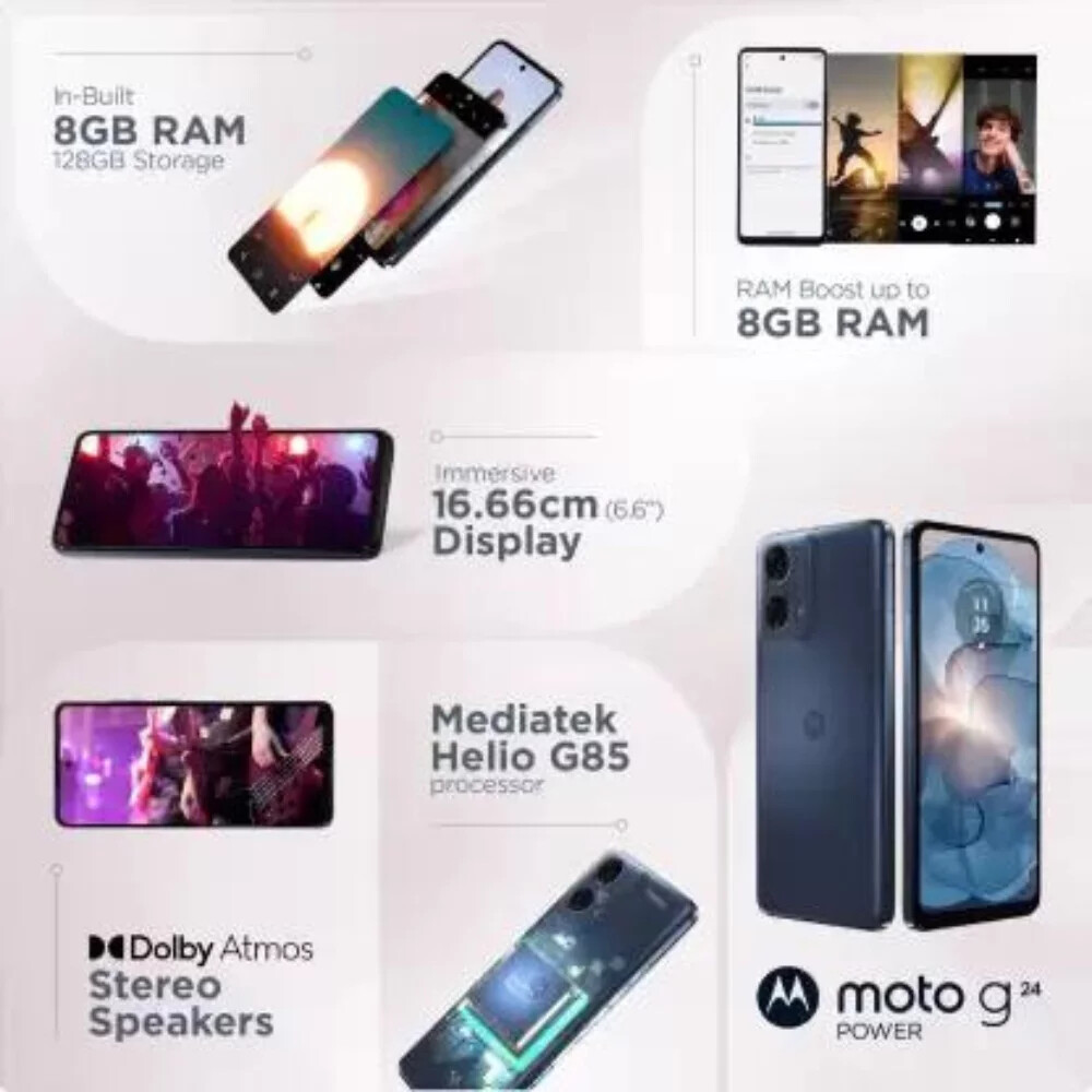 motorola moto g24 8GB/128GB　中古品 Motorola Moto G24 4G Matte Charcoal 128GB + 8GB Dual-SIM