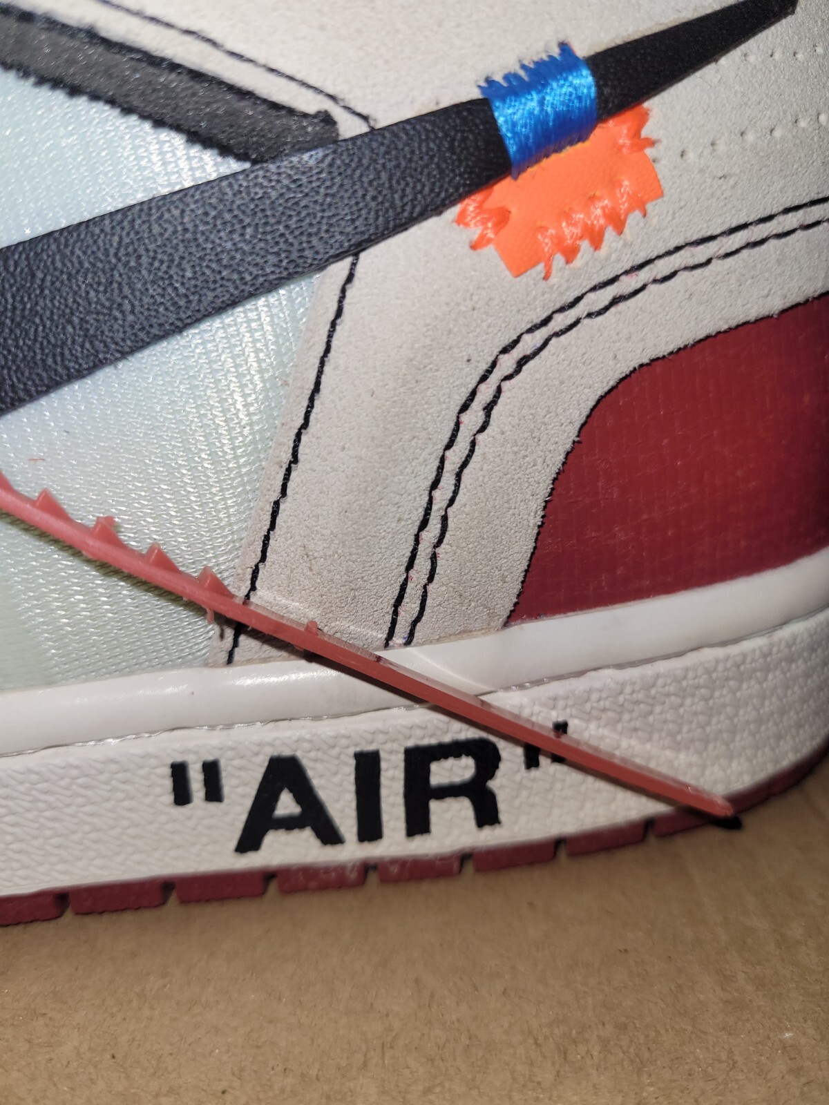 OFF WHITE X NIKE NIKE AIR JORDAN 1 X BIANCO SPORCO CHICAGO US 10 UK 9 EUR 44.