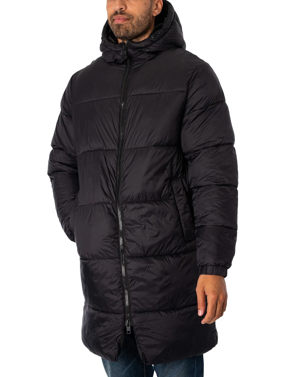 Jack Jones Men s Toby Longs Puffer Jacket Black eBay