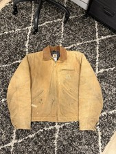 Vintage Carhartt Detroit Jacket J01 90's USA Blanket Lined Duck Canvas 42