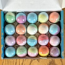 20-Pack Kids Bath Bombs with Surprise Inside, Natural Bubble Bath Toy Gift