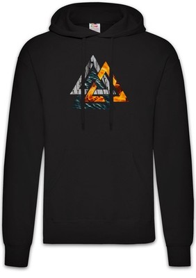 Valknut Symbol II Herren Hoodie Wotansknoten Odhin Thor Vikings Wikinger