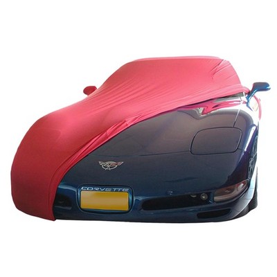 Autoabdeckung passend für Corvette C5 für Innen mit Spiegeltaschen Rot NEU