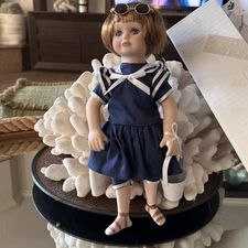 Royalton Collection Vintage At the Beach Porcelain Doll Brand New