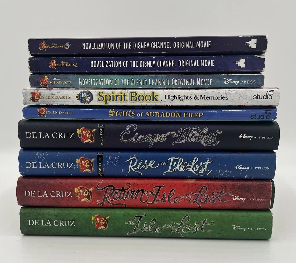 Disney Descendants Mixed 9 Book Lot - Books 1-4 Hardback - 1 2 & 3 Movie PBs - Image 4 of 4