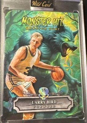 Larry Bird 2025  Wild Card Haunted Hits MONSTER HIT Green Kaleidoscope 1/1 SSP