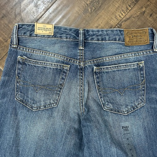 Polo Ralph Lauren Girls The Astor Slim Boyfriend Denim Jeans Sz 16 NWT NEW - Picture 10 of 10