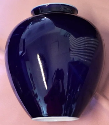 VILLEROY BOCH Heinrich Kobalt blau Blumenvase Nr1288 H21 oben 9x7,5cm Vase 87742 - Bild 1 von 4