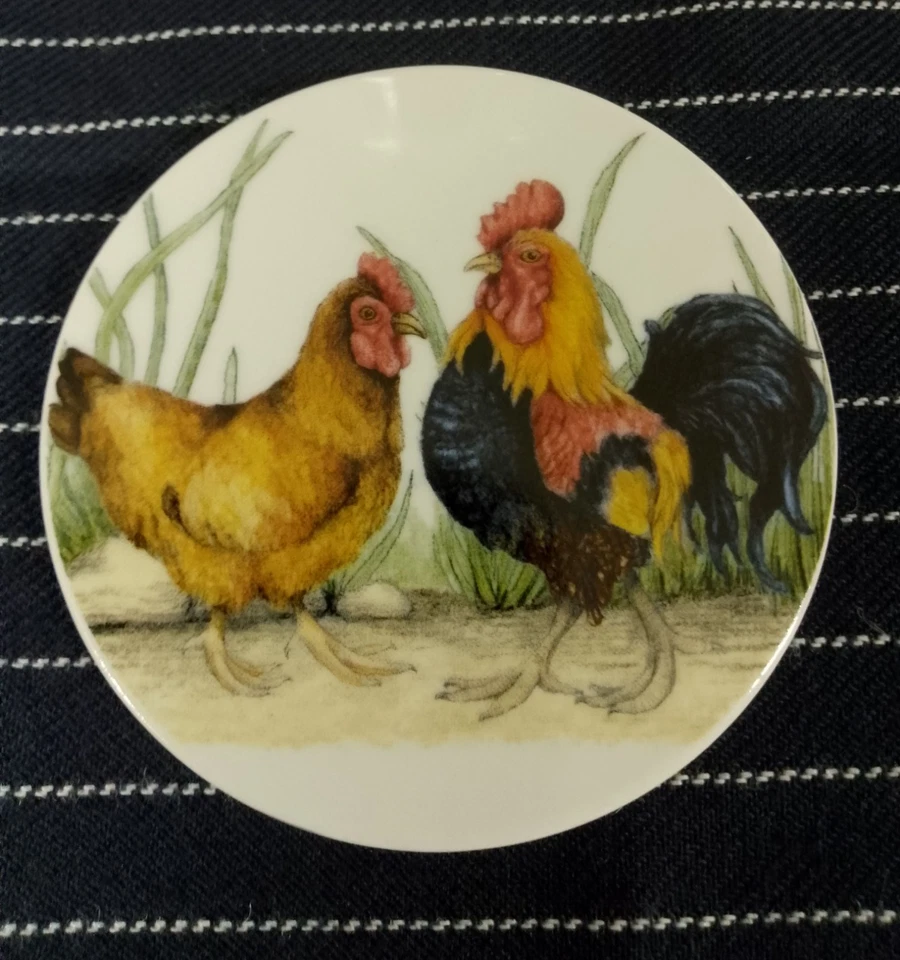 Duo ( 2 Mugs/ 2 Sous Verres/ Plateau) The Leonardo Collection Coq Et Poule - Photo 3/4