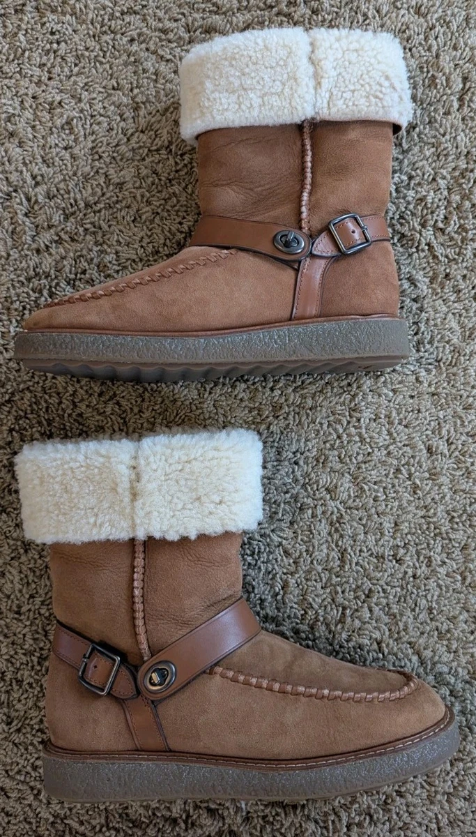 Coach Flat (Under 1 in) Suede Boots for Women for sale | eBay display picture 1