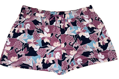 Jockey Woman's Lounge Sleep Shorts 2X Plus Size  Multi Floral Print Drawstring