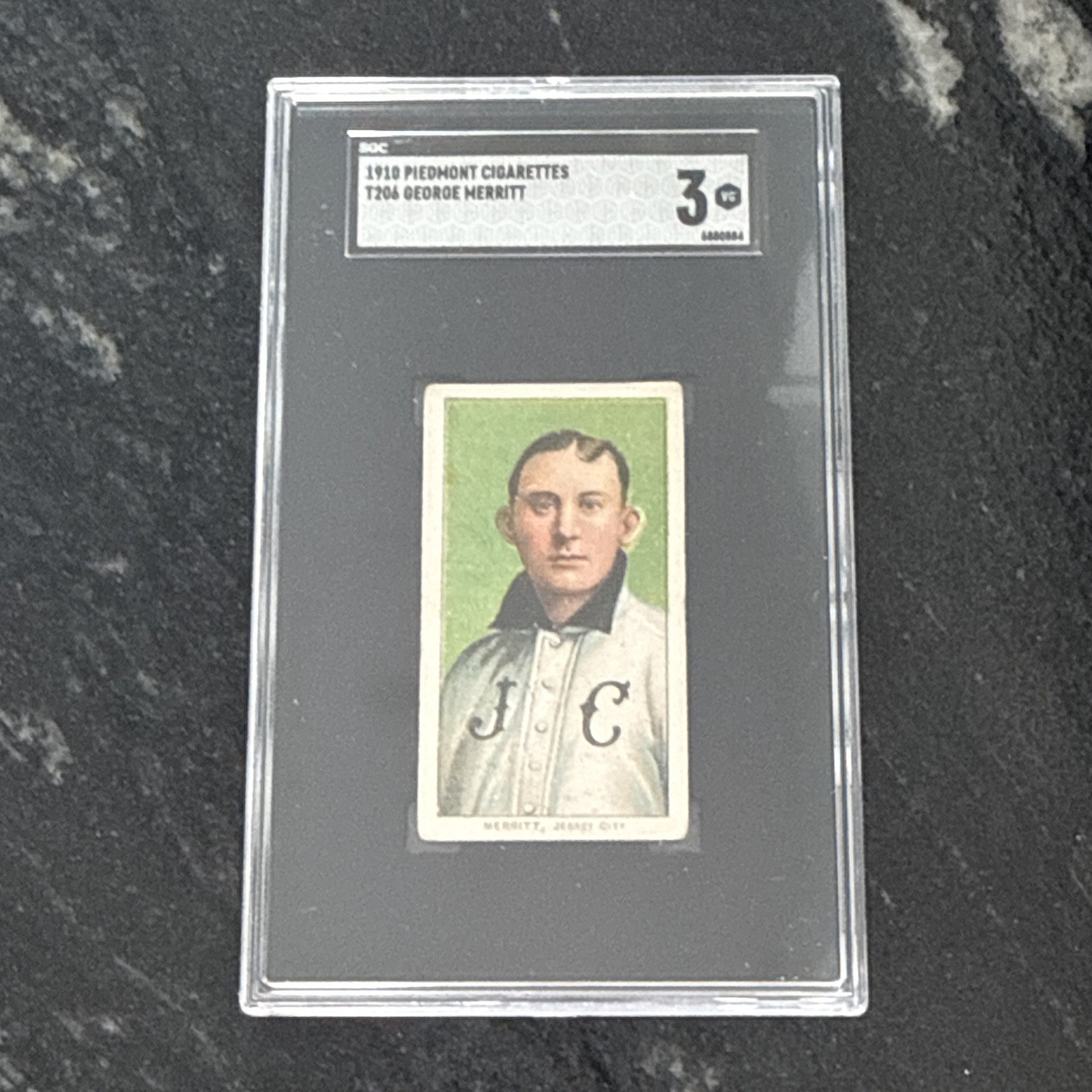 1910 T206 George Merritt Piedmont Cigarettes Back SGC 3 Tobacco Card