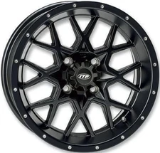 Itp 1528643536B Hurricane Wheel - 15x7 - 5+2 Offset - 4/110 - Matte Black