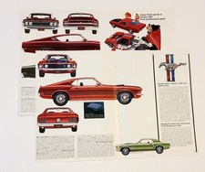 2 Magazine Centerfold Ads 1969 Ford Mustang 428 Mach 1 Torino Gt Cobra Xl 390