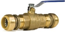 Push On Ball Valve, Low Lead, 1/2-In. - 1107-063