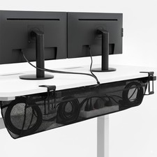 VIVO No Drill Clamp-on 44 inch Mesh Net Under Desk Cable Management Wire Orga...