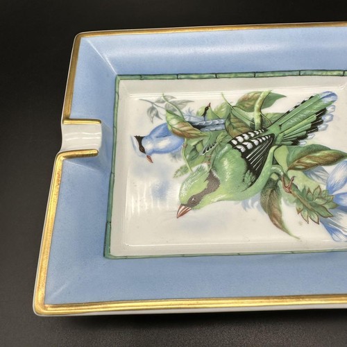 HERMES Paris Ashtray Bird Accessory Case 19cmx15.5cm Porcelain W/Box Used - Picture 4 of 11