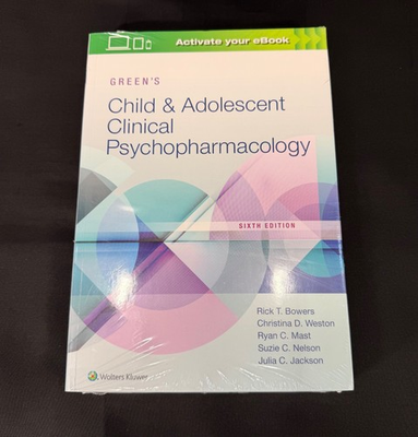 #ad Green#x27;s Child amp; Adolescent Clinical Psychopharmacology by Rick T. Bowers Sealed $85.00