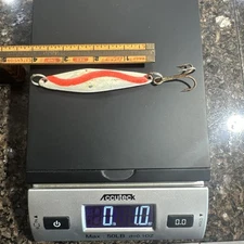 VINTAGE JERRY JIG  4 Inch / 1 Oz  Red / White Candy Cane Tuna Grouper Snapper