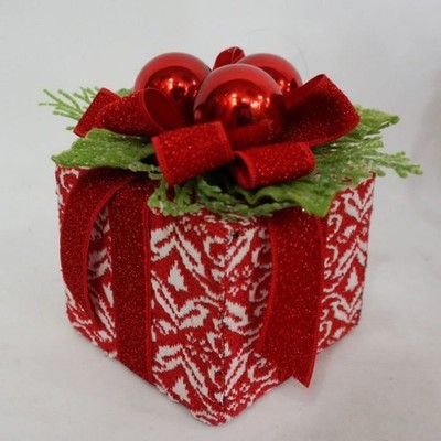 Regency International 6.5'' Fabric Gift Box with Ball
