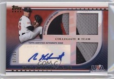 2010 Topps USA Baseball Team Relics 7/50 Sean Gilmartin #USAAR-SG Patch Auto 0x5