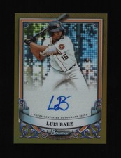 Luis Baez 2024 Bowman Chrome Sterling Gold Prospect Auto 49/ 50 Astros