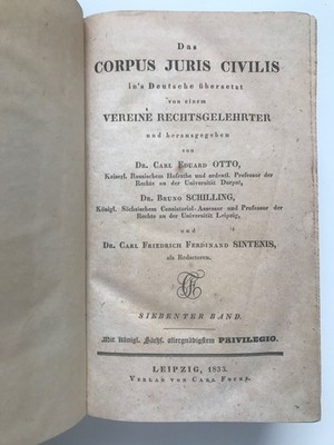 Das Corpus Juris Civilis in's Deutsche übersetzt von einem Vereine Rechtsgelehrt