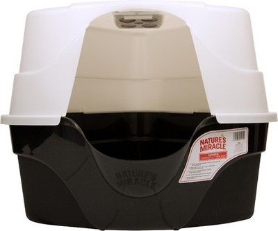 Nature's Miracle Hooded Corner Multi-Cat Litter Box with Charcoal Filter, X-Larg