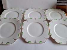 Set of 6 Colclough Royal Vale Fine Bone China Sandwich Plates Vintage