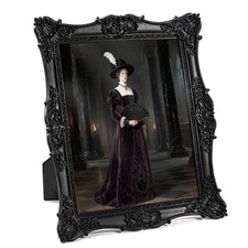 8x10 Picture Frame, Vintage Ornate Textured Hand-Crafted Resin 8x10inch Black