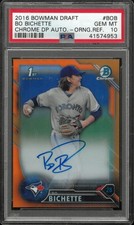 2016 1st Bowman Chrome Auto Bo Bichette RC Orange Refractor PSA 10 /25