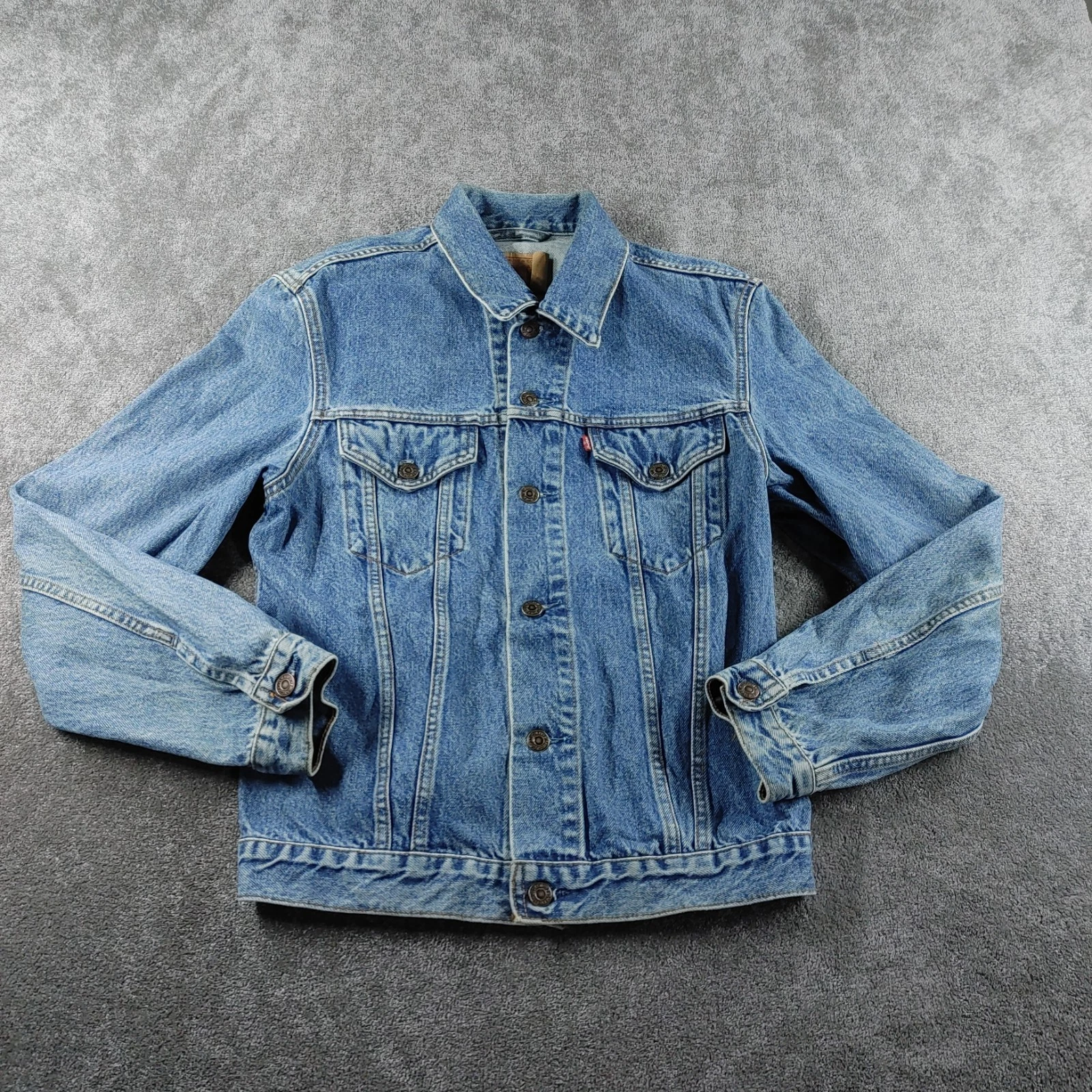 VTG Levis Jacket Mens Large Blue Denim Trucker Workwear Country Retro Type 3