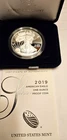 2019-W $1 US Mint Proof American Silver Eagle w/ Box & COA