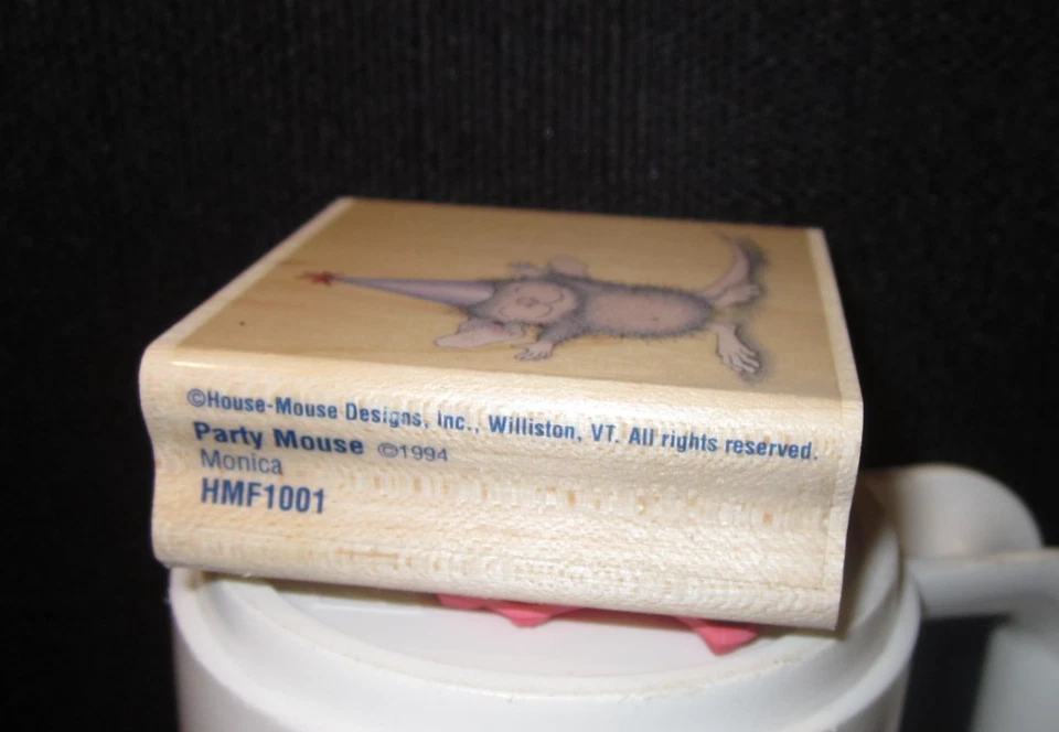 Carimbo de borracha Stampabilities House Mouse "Party Mouse" Monica Vintage 1994 - Imagem 3 de 4