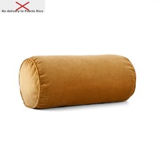 8x18 Velvet Bolster Pillow Decorative Throw Cushion Sofa Bed Brown