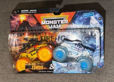 MONSTER JAM Fire & Ice: Zombie & Northern Nightmare 1:64 Diecast Truck Walmart