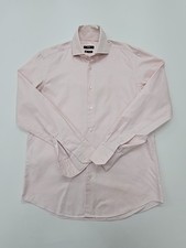 Hugo Boss Men Light Pink Button-Down Shirt Size 39 Regular Fit EUC