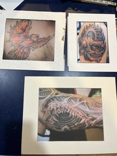 Eagle, Skull, Teeth Color Photo tattoo flash Butler PA 1990s/2000s - 3 Prints