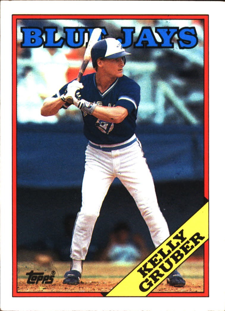1988 Topps Kelly Gruber #113 Toronto Blue Jays FREE SHIPPING