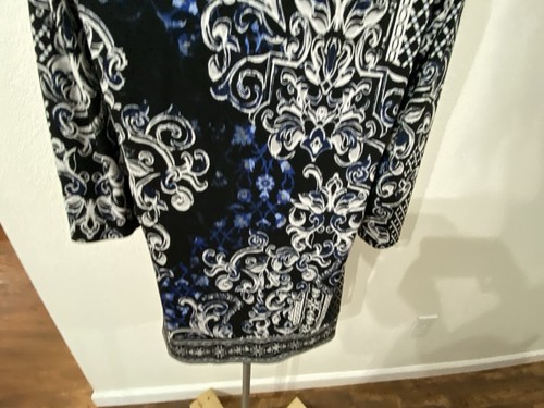 White House/Black Market Size M Artsy Mini Tunic Dress 3/4 Sleeve - Bild 11 von 11