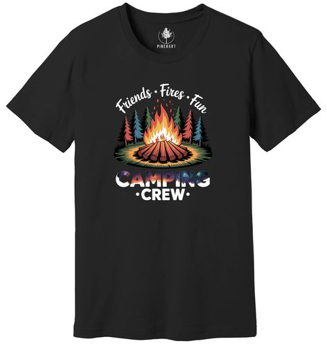 Fires Friends Fun Camping Crew Shirt, Matching Family Camping Shirts, Camp Lover - 第 1/3 張圖片