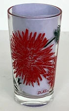 Boscul Red Dahlia Peanut Butter Water Glass Glasses Drinking Kitchen