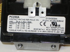 Contacteur 2 Pôles 1-SOURCE 1239 S1 - 30A 24V, Réf. 02432004000, Neuf