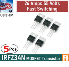 5x IRFZ34N IRFZ34 Power MOSFET Transistor 26A 55V Fast Switching IR  US Ship