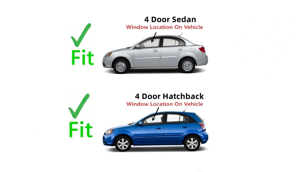 Compatível com 2006-2011 Kia Rio & Rio5 Driver Side Left Front Door Window Glass - Imagem 3 de 4