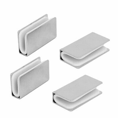 Glass Shelf Brackets 4 Pcs Stainless Steel Glass Clamp Rectangle for 5-8mm