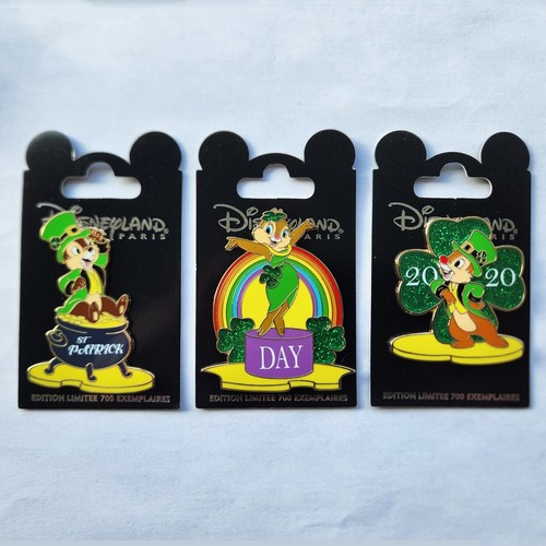 Disney DLP St Patrick's Day 2020 Chip & Dale & Clarice LE Pin Set